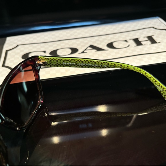 New Coach HC8107 L084 523213 Dark Tortoise with Sig C Sunglasses - Picture 7 of 10